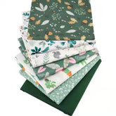 Lot de 7 gros quartiers de coton de la série Greenland Forest de CraftsFabrics